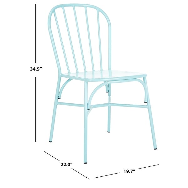 Safavieh Outdoor Living Everleigh Stackable Side Chair - 19.7"x22"x34.5"