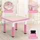 preview thumbnail 3 of 35, Kids Table and 4Chairs Set-Height Adjustable Desk