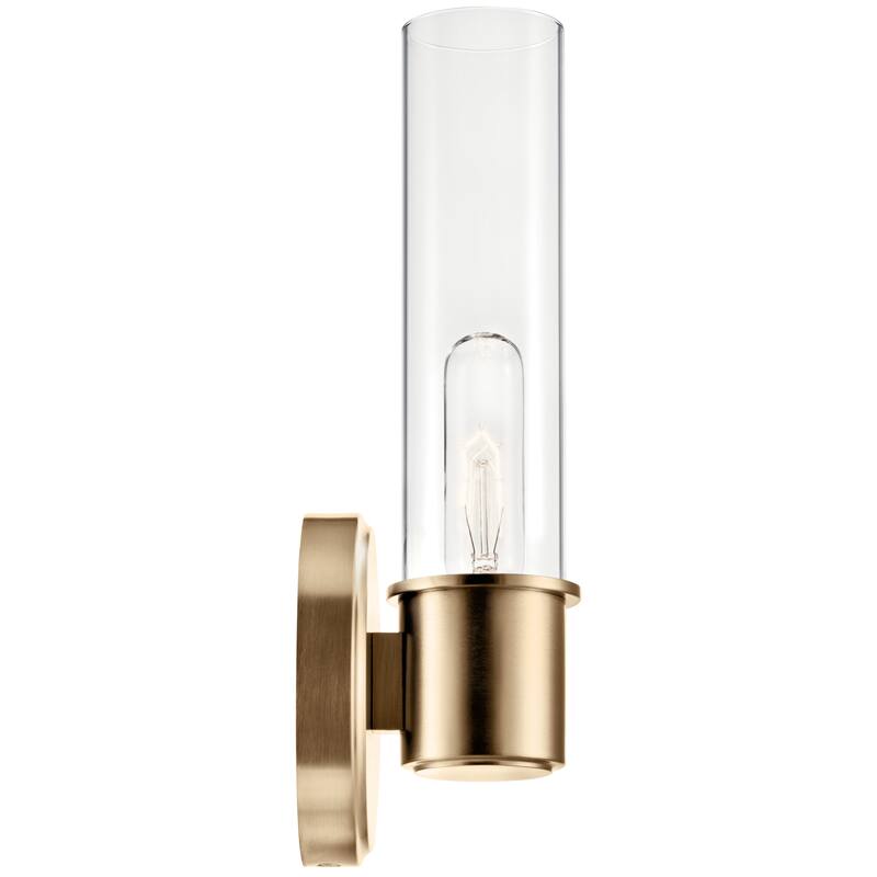 Aviv 1-Light Wall Sconce with Clear Glass Shade