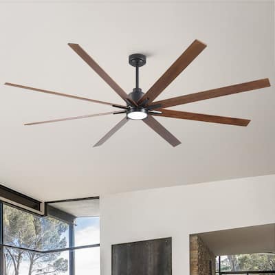 84" Black Lowe Profile Ceiling Fan with Light