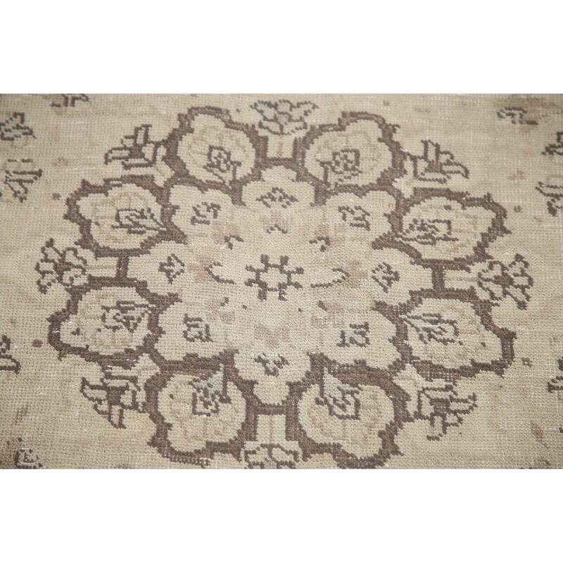 Hand Knotted Oriental 100% Wool Carpet Traditional Floral Beige & Ivories Tabriz Area Rug - 12' 4'' X 9' 10''