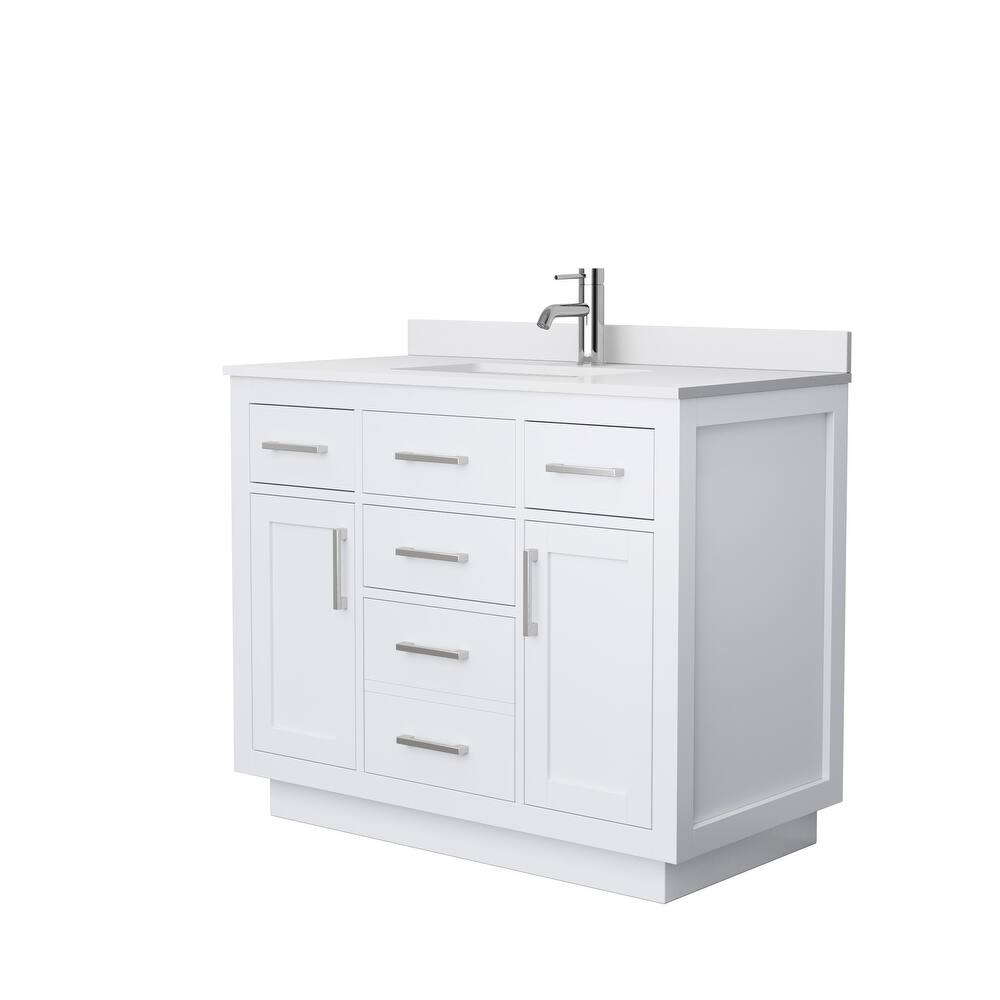 Beckett TK 42-inch Single Vanity, Cultured Marble Top