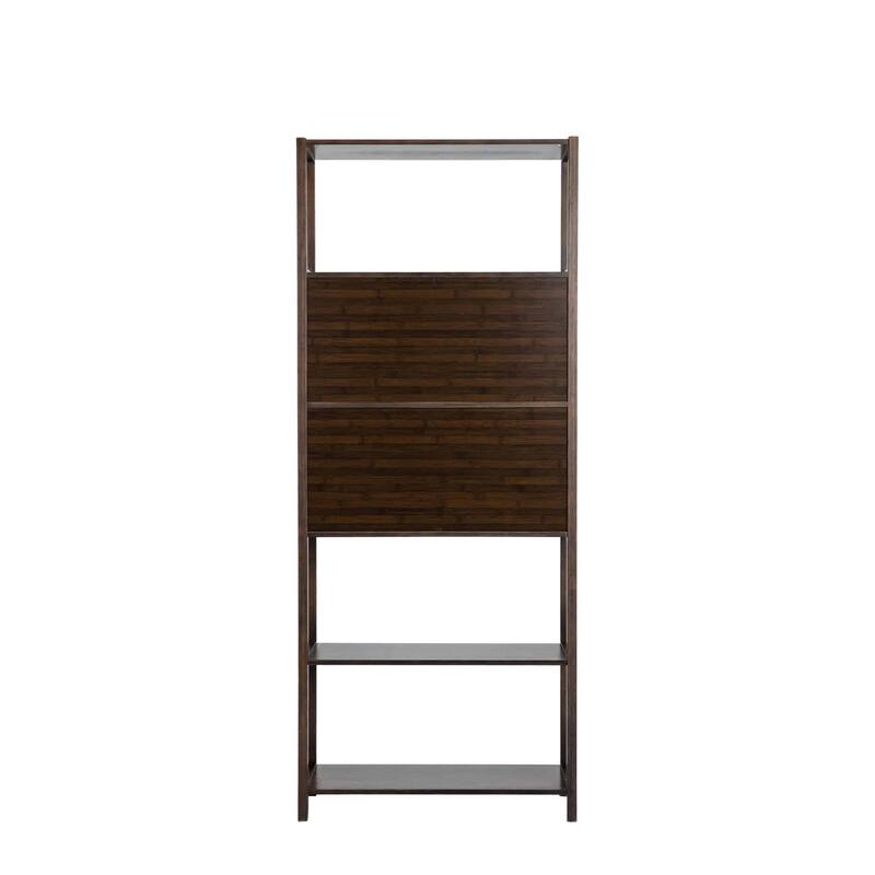 Selma Bamboo Bookcase Right Facing Spindle Cabinet