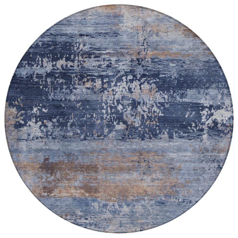 Machine Washable Indoor/Outdoor Contemporary Chantille Rug