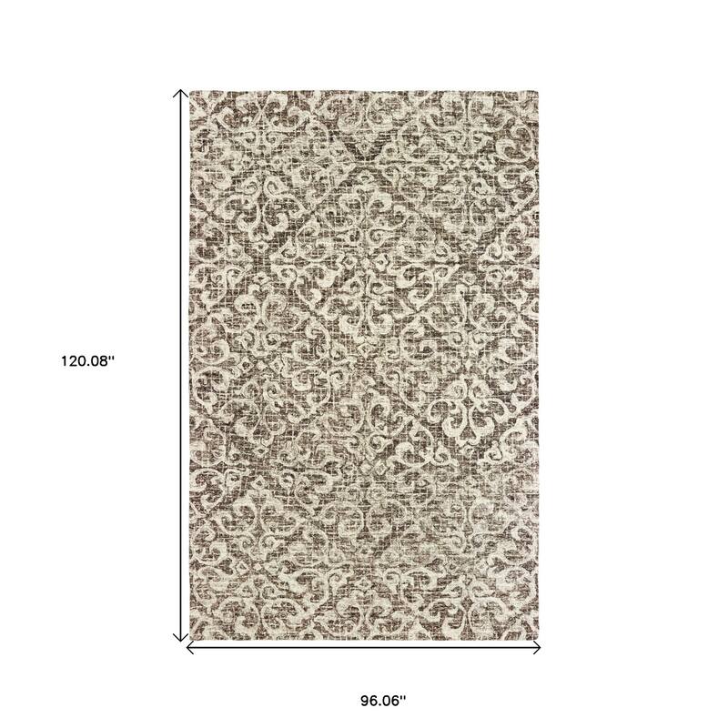HomeRootsFloral Transitional Rectangle Area Rug