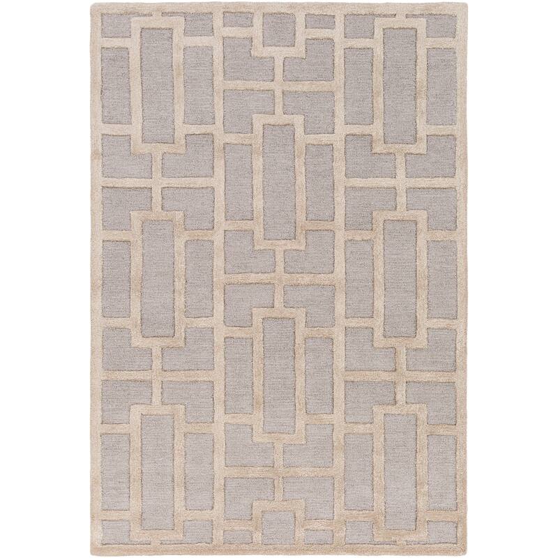 Hand-tufted Thaxted Geometric Wool Area Rug