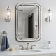 preview thumbnail 1 of 7, Allan Andrews Rectangular Wall Mirror with Curved Corners - 24"W x 36"H