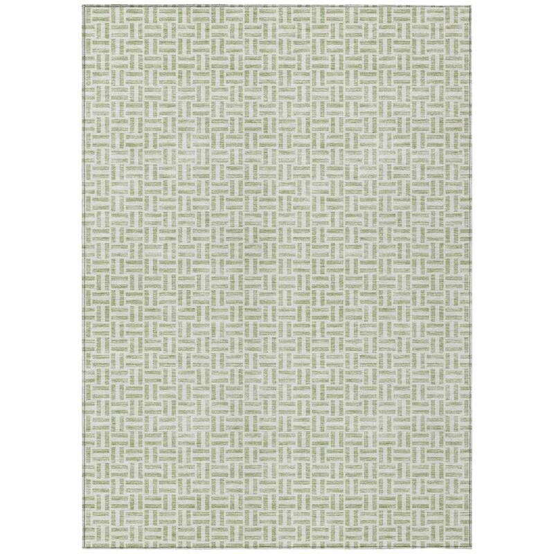 HomeRoots Geometric Transitional Rectangle Outdoor Rug