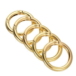 5pcs Spring Gate O Rings Round Snap Clip Zinc Alloy for Keyring Buckle ...