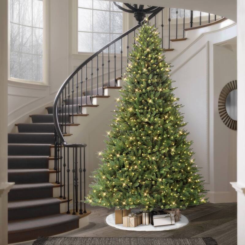 Puleo International 9' Pre Lit Fraser Fir Artificial Christmas Tree - 9 Foot
