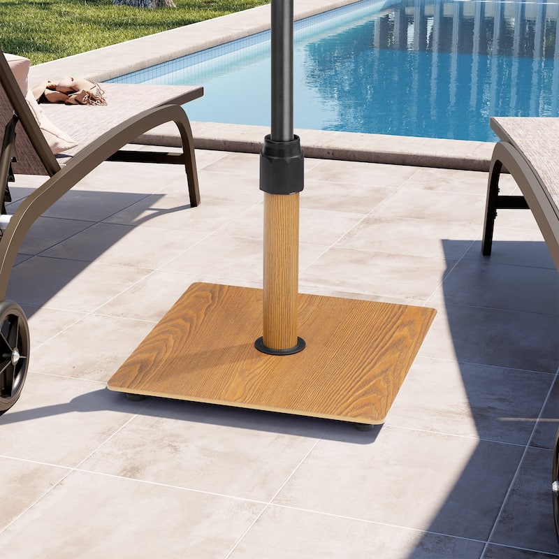 30lb Steel Umbrella Base Holder Square Weighted Stand for Outdoor Market Umbrella - 17.72" x 17.72"