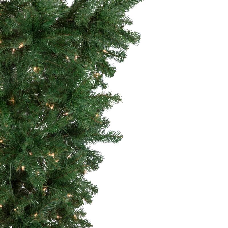 5.5' Medium Upside Down Spruce Artificial Christmas Tree, Clear Lights - 5.5 Foot