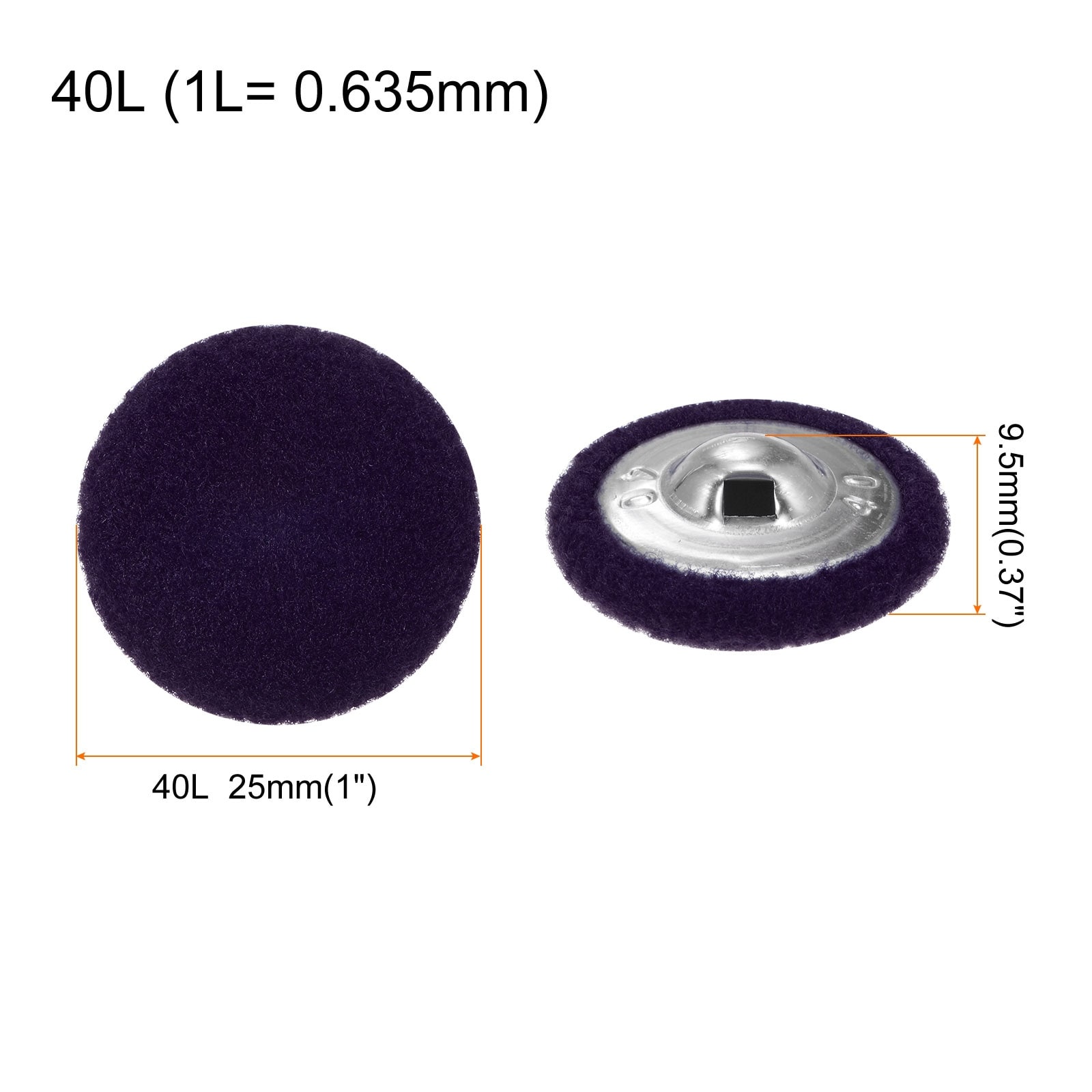 Fabric Cloth Covered Button Round Holes Metal Shank Sewing Buttons for Suits Dress Blouses