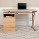 preview thumbnail 34 of 43, Pedestal 3-drawer Computer Desk with Keyboard Tray