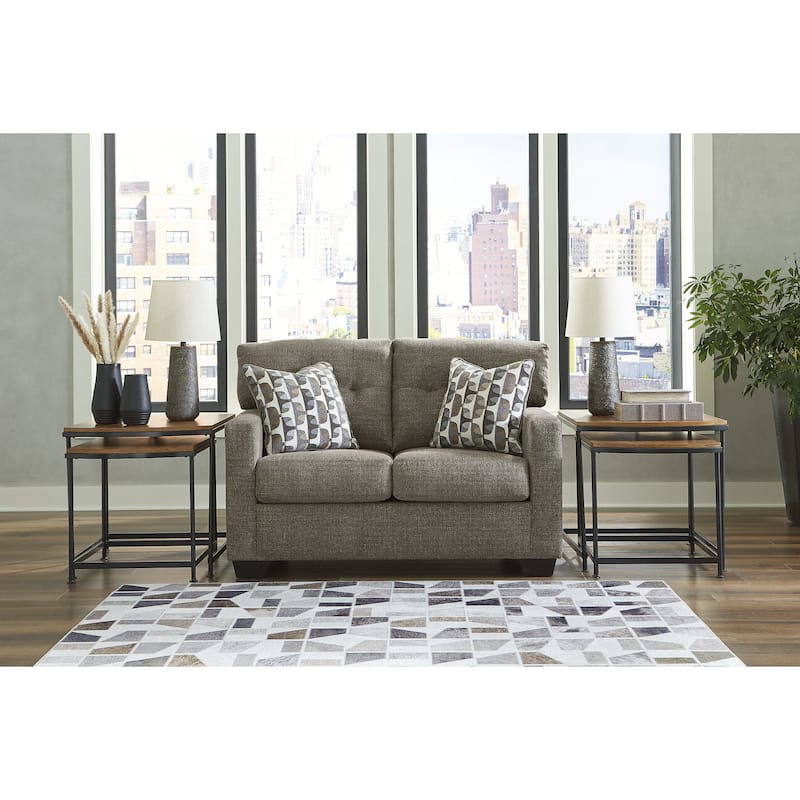 Signature Design by Ashley Mahoney Loveseat - 53"W x 38"D x 37"H - Chocolate