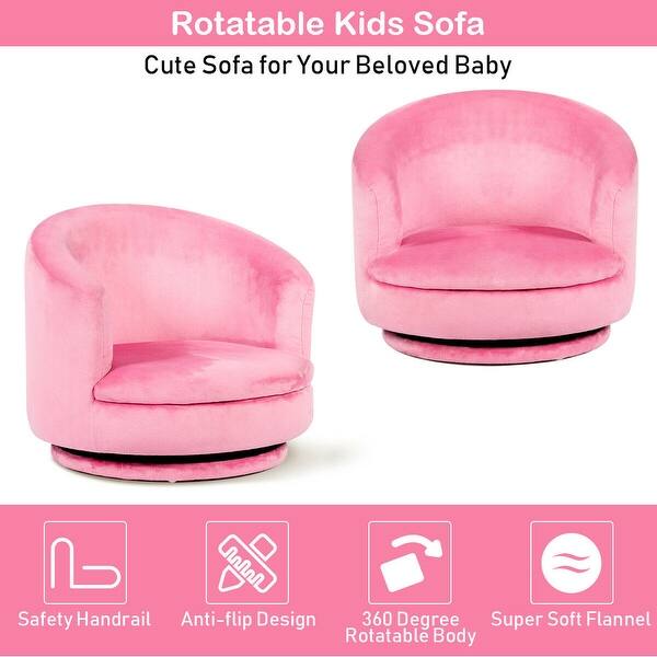 Shop Gymax Toddler Children Single Rotating Sofa Armrest Chair