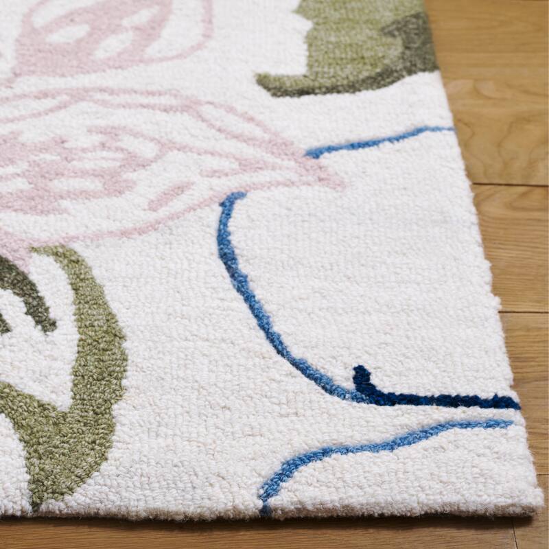 SAFAVIEH Handmade Jardin Roqhaia Floral Wool Rug