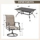 preview thumbnail 2 of 20, MAISON ARTS 7 Pieces Outdoor Patio Dining Set with Umbrella-hole Table and Textilene Dining Chairs