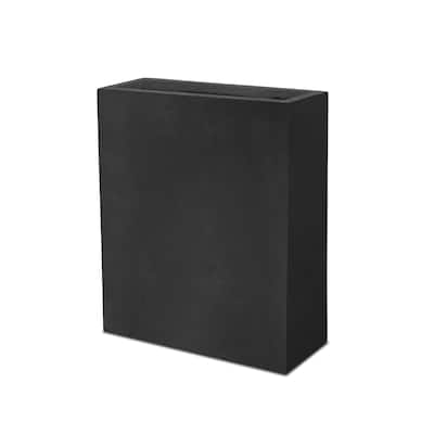 Kante 27" Tall Large Square Concrete Metal Indoor Outdoor Planter Pot w/ Drainage Hole