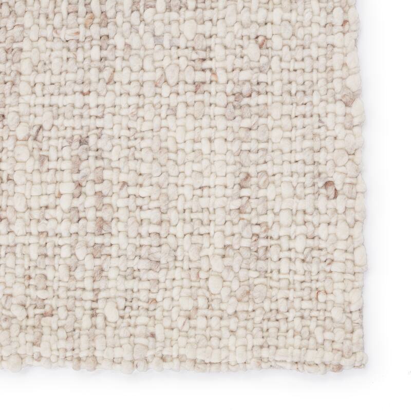 Juniper Home Cambridge Collection Basket Weave and Tweed Design Wool Area Rug
