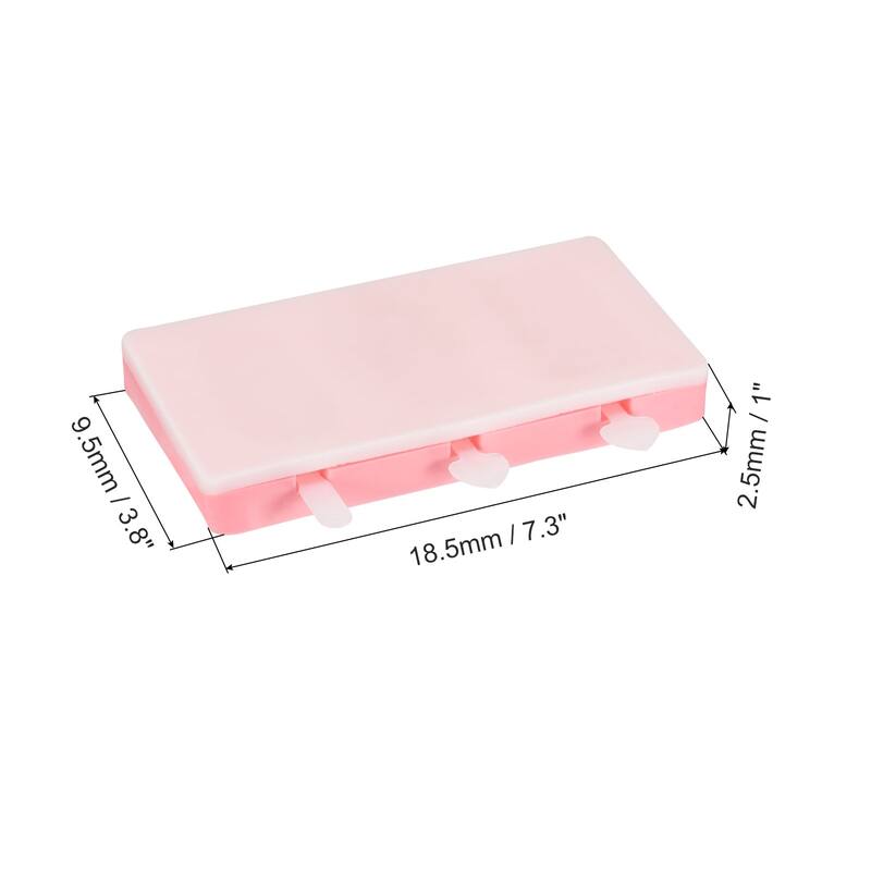 Silicone Ice Pops Molds 3Pack, Oval, Cake, Square Shapes with Lid - Pink