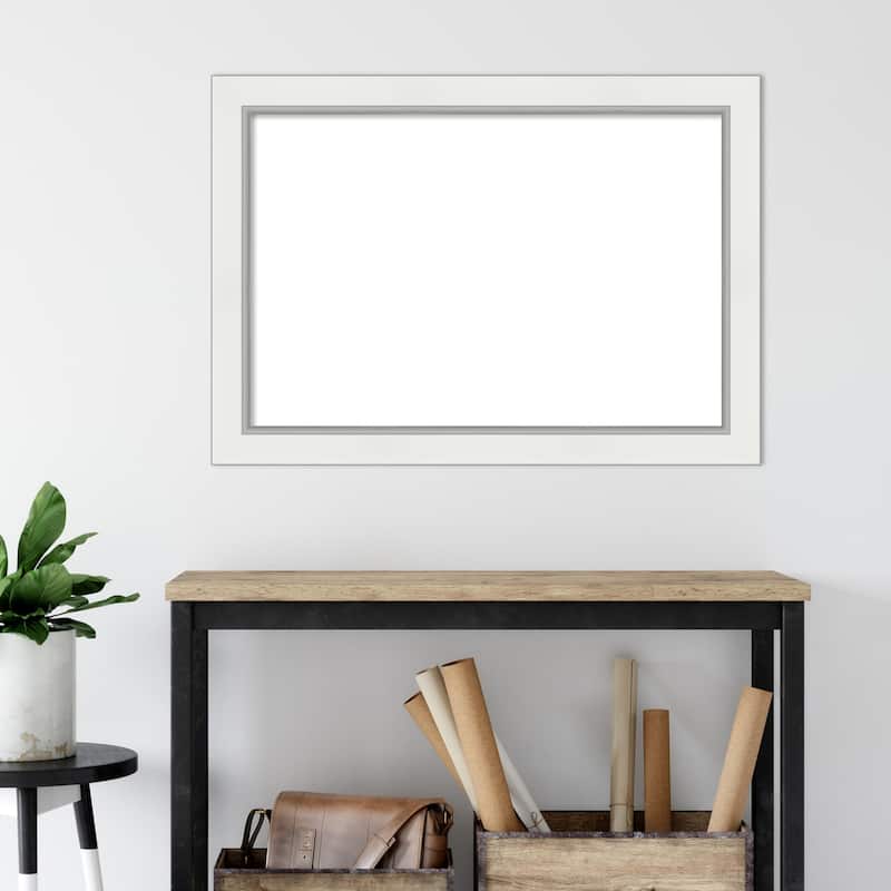 Amanti Art Eva Black Silver Framed Dry Erase Magnetic Board