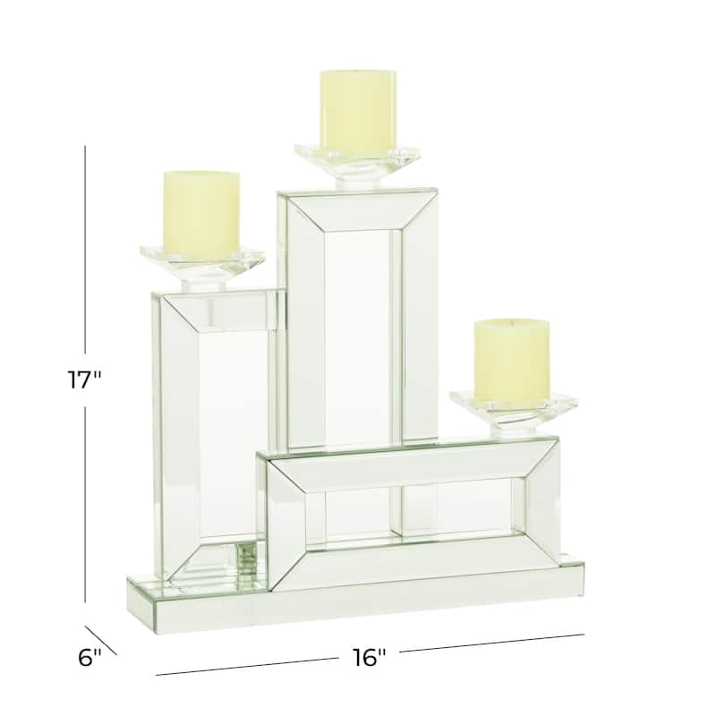 Wood Candelabra - Silver - Roche River Decor