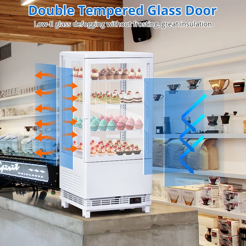 Commercial Single-Door Countertop 2.8 Cu.FT Refrigerator - 78L
