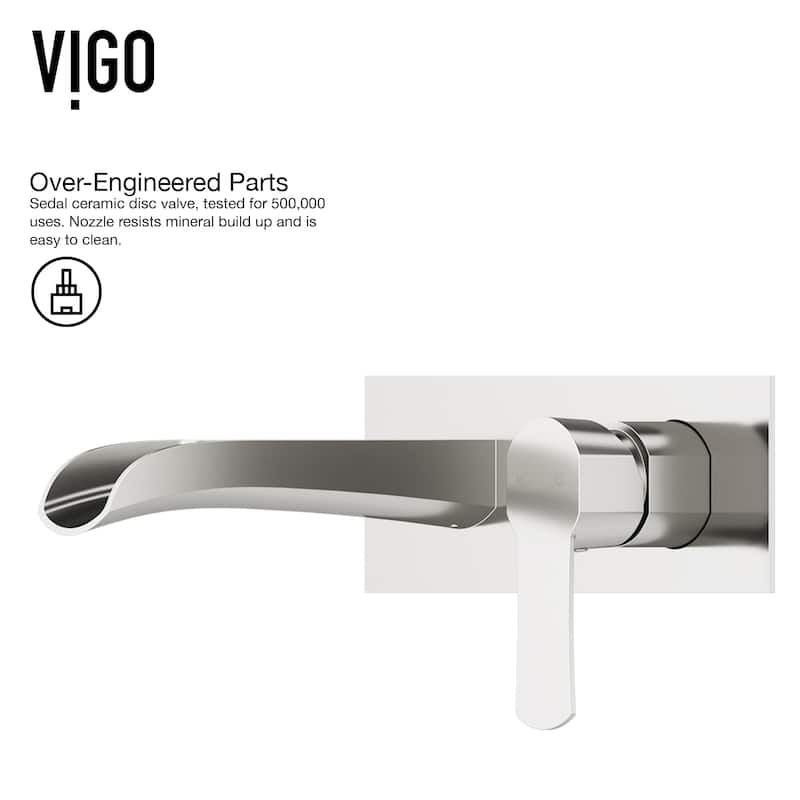 VIGO Cornelius 3" H Single Handle Wall Mount Bathroom Faucet