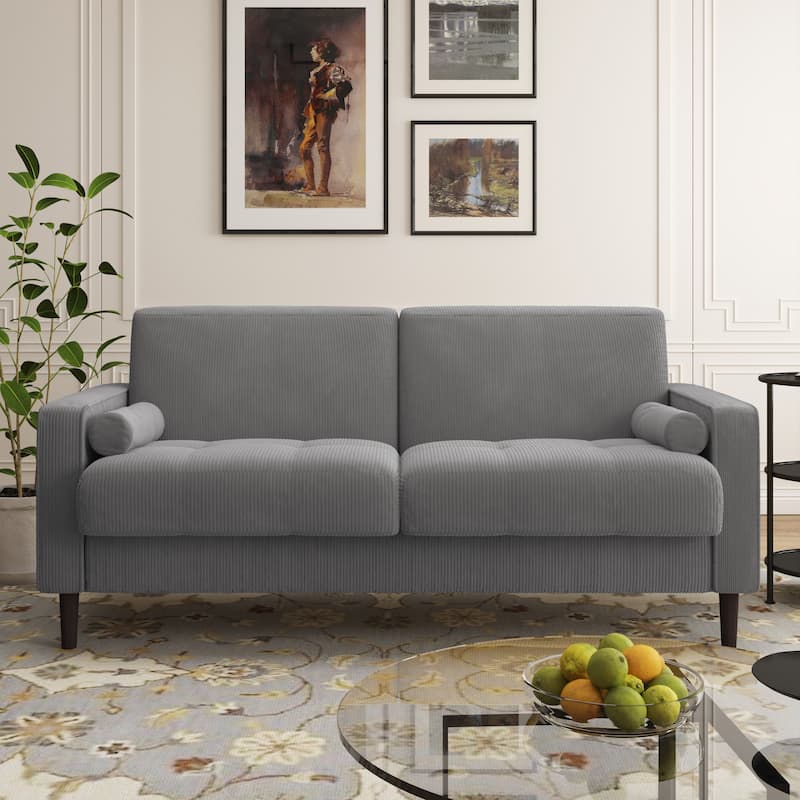 63.3"W Living Room Corduroy Loveseat Sofa