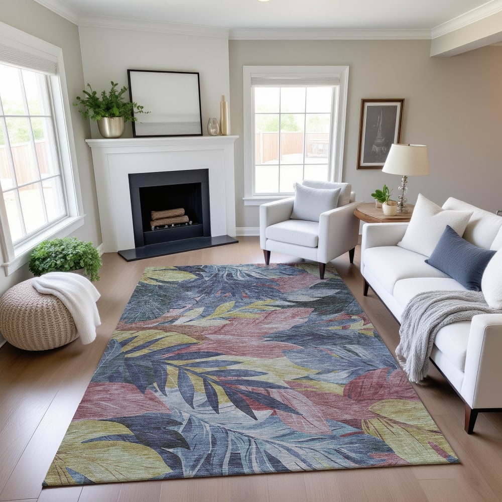 Premium Washable Super Soft Tropical Floral Mayfield Rug