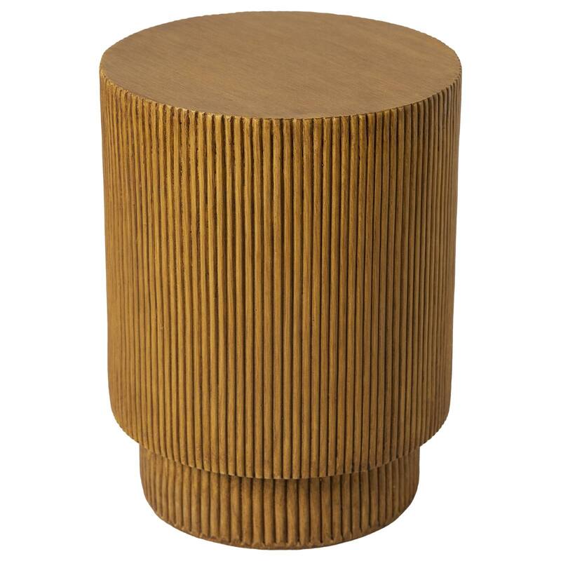 Eden 14-Inch Wide Round Side Table in Fiberstone Accent End Table for Indoor and Outdoor