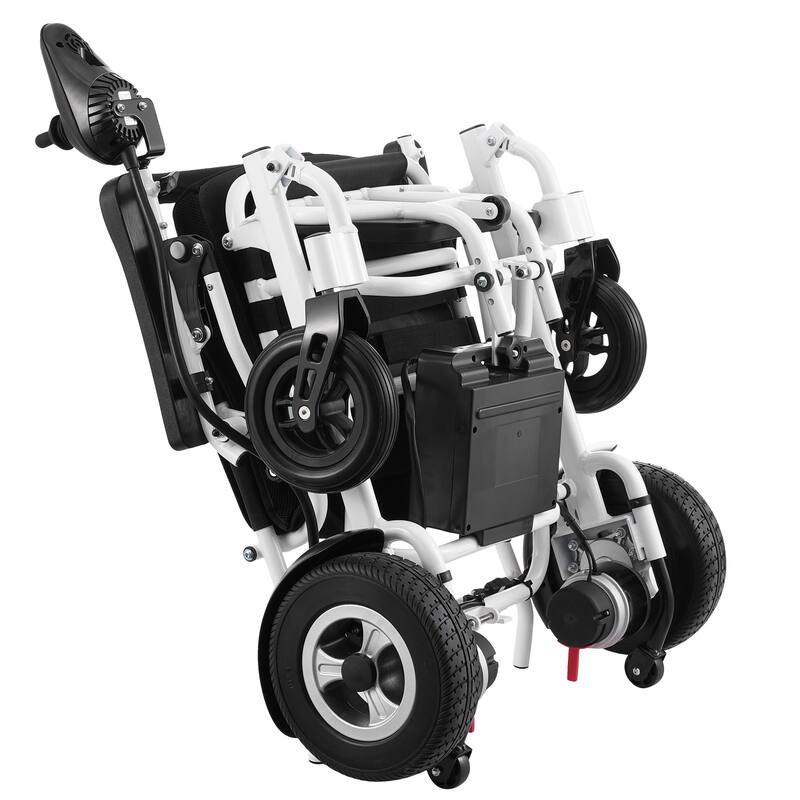 Electric Wheelchair for Adults Seniors, 300 lbs Weight Capacity, 17.7 in Width Lightweight Foldable Motorized Power Wheelchairs - Black