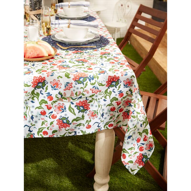 DII Garden Floral Print Outdoor Tablecloths