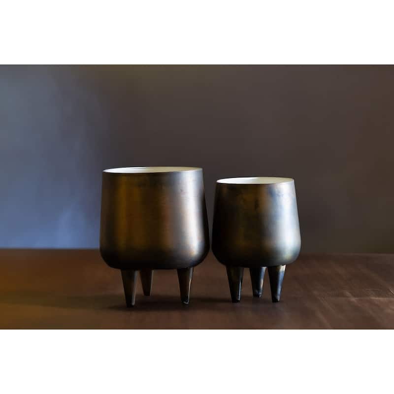 Round Footed Tabletop Pot - 8.5"