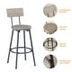preview thumbnail 4 of 8, Rustic Long Bar Table Set with 3 PU Upholstered Bar Stools for Kitchen Breakfast Table