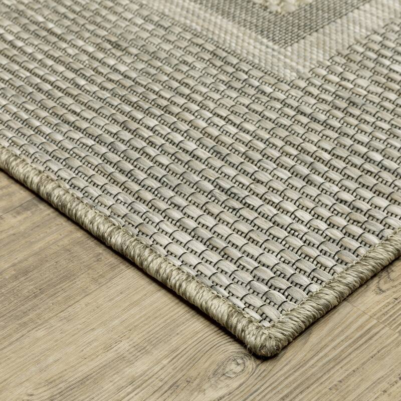 Vista Home Tangelo Bordered Tan/Black Ultimate Performance Area Rug