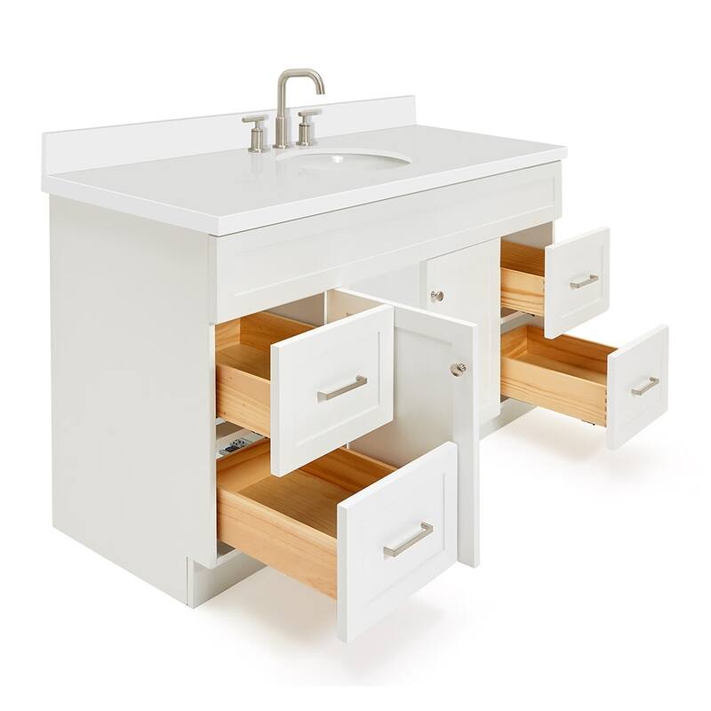 Ariel F061SWQOVO Hamlet 61" Free Standing Single Basin Vanity Set with