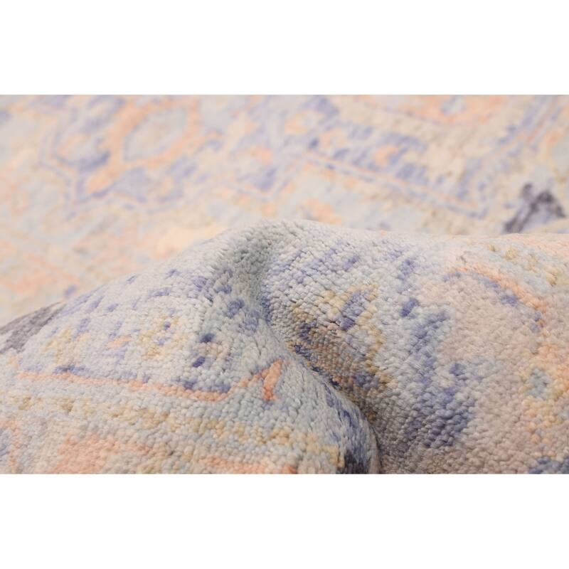 ECARPETGALLERY Hand-knotted Jules Serapi Light Blue Wool Rug - 7'11 x 9'10