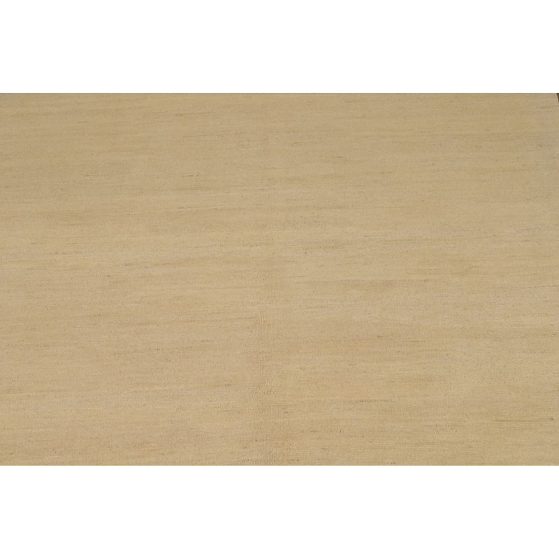 Muted Yellow Modern Gabbeh Oriental Area Rug Handmade Wool Carpet - 5'11"x 7'3"