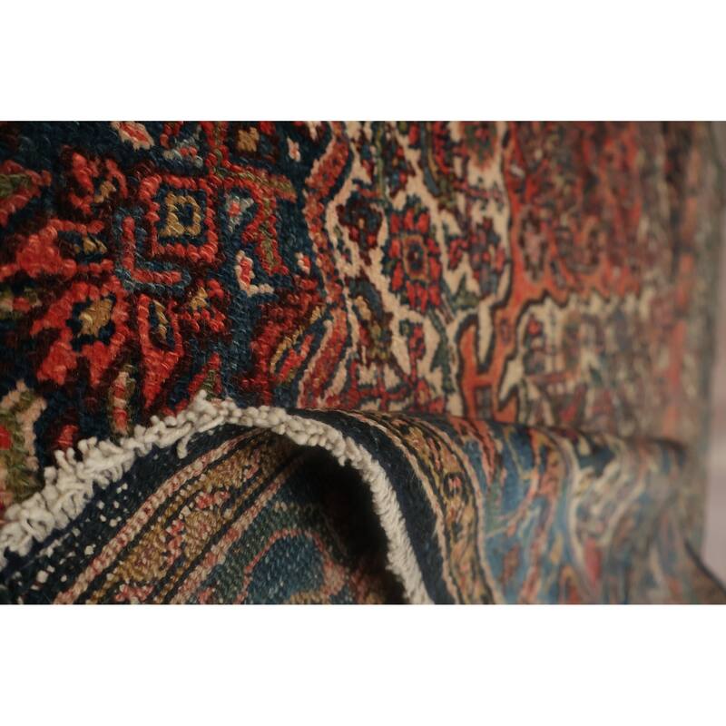 Hand Knotted Oriental 100% Wool Carpet Traditional Medallion Beige & Ivories Bibikabad Area Rug - 6' 2'' X 4' 5''