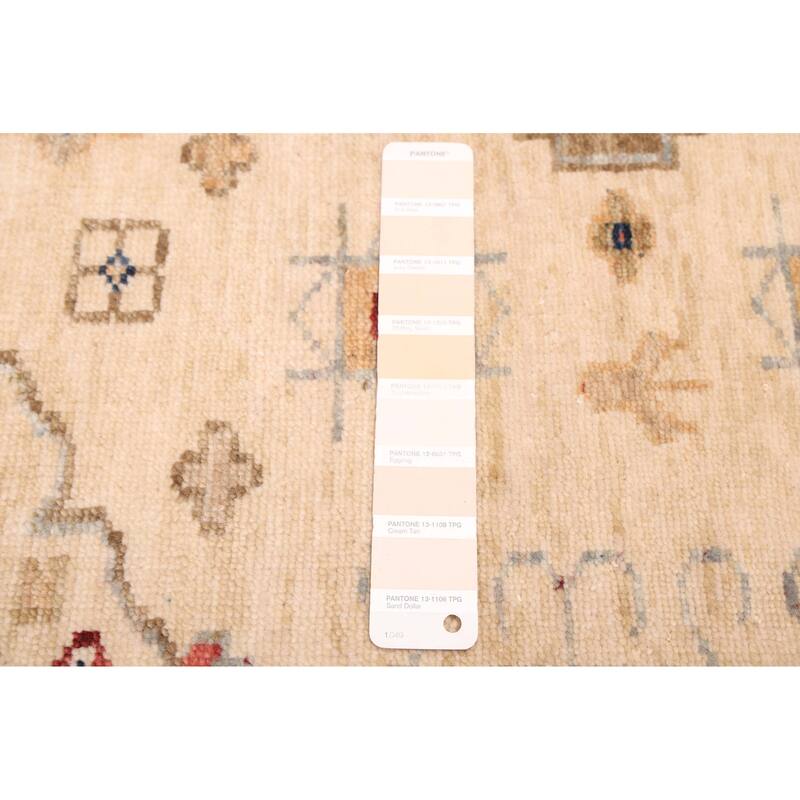 ECARPETGALLERY Hand-knotted Jules Sultane Ivory Wool Rug - 8'1 x 9'11