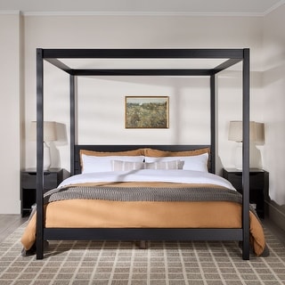 Walker Edison Minimalist Canopy King Bedframe