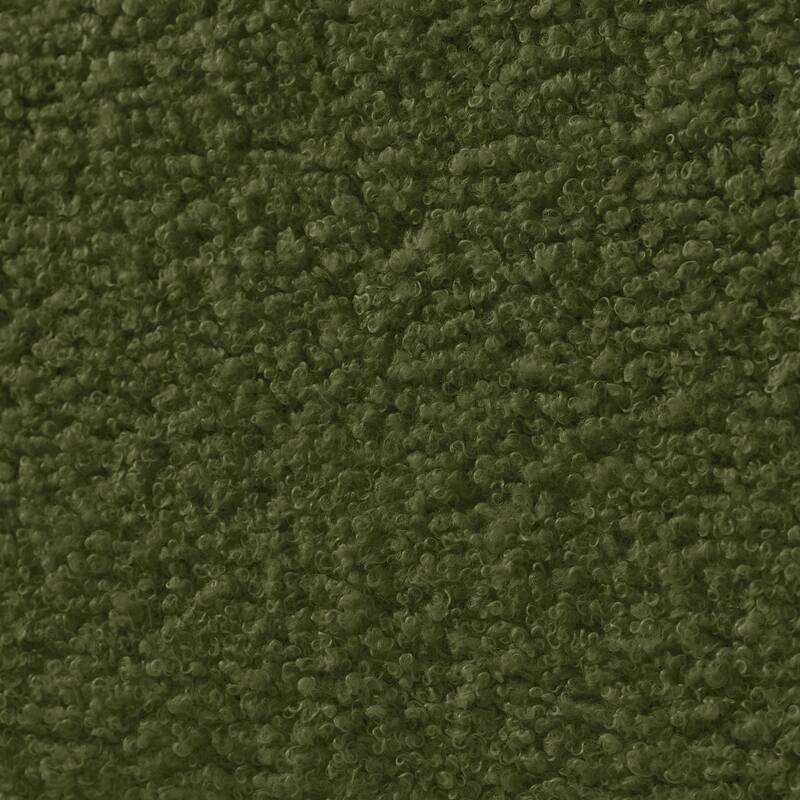 38.1" Army Green Teddy Fabric Modern Lounge Chair with Pillow for Multi-Scene Use