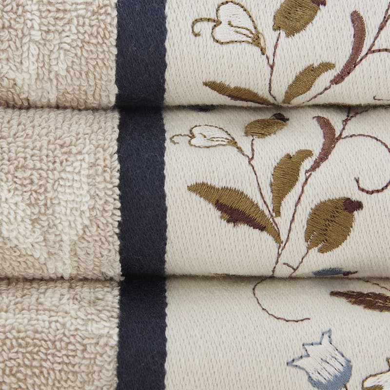 Madison Park Belle Embroidered Cotton Jacquard 6-piece Towel Set