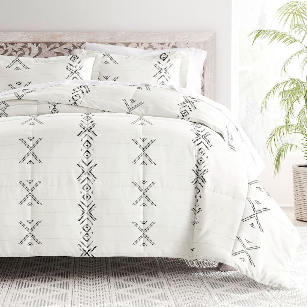 Becky Cameron Premium Urban Stitch Patterned Comforter Set
