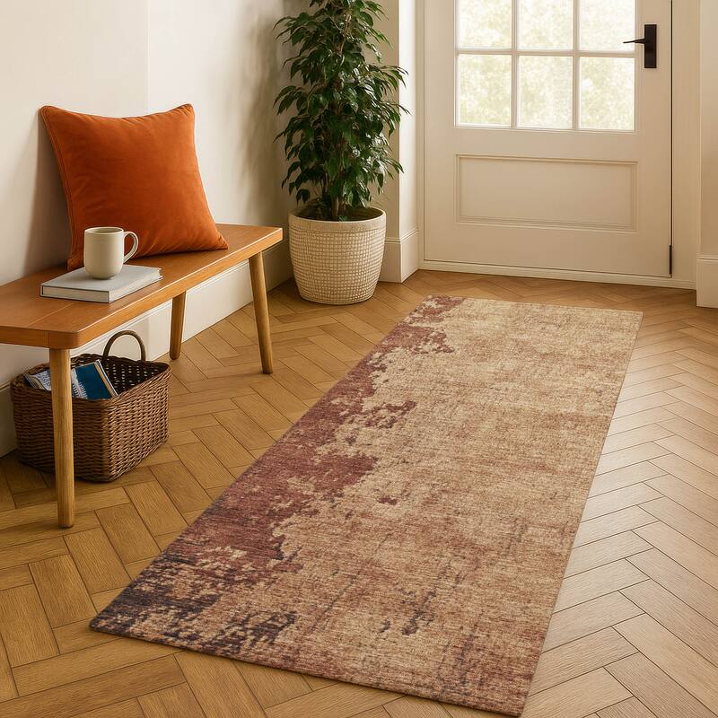 Premium Washable Super Soft Mayfield Rug - Paprika - 2'3" x 7'6"