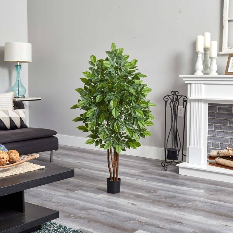 Artificial Birch Tree 4ft Indoor Accent Plant Home Decor - Green - 41-50 Inches