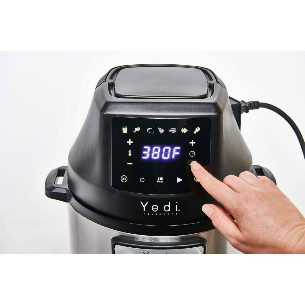 Yedi 2 in 1 6L Pressure Cooker & Air Fryer, Stainless Steel Bed Bath