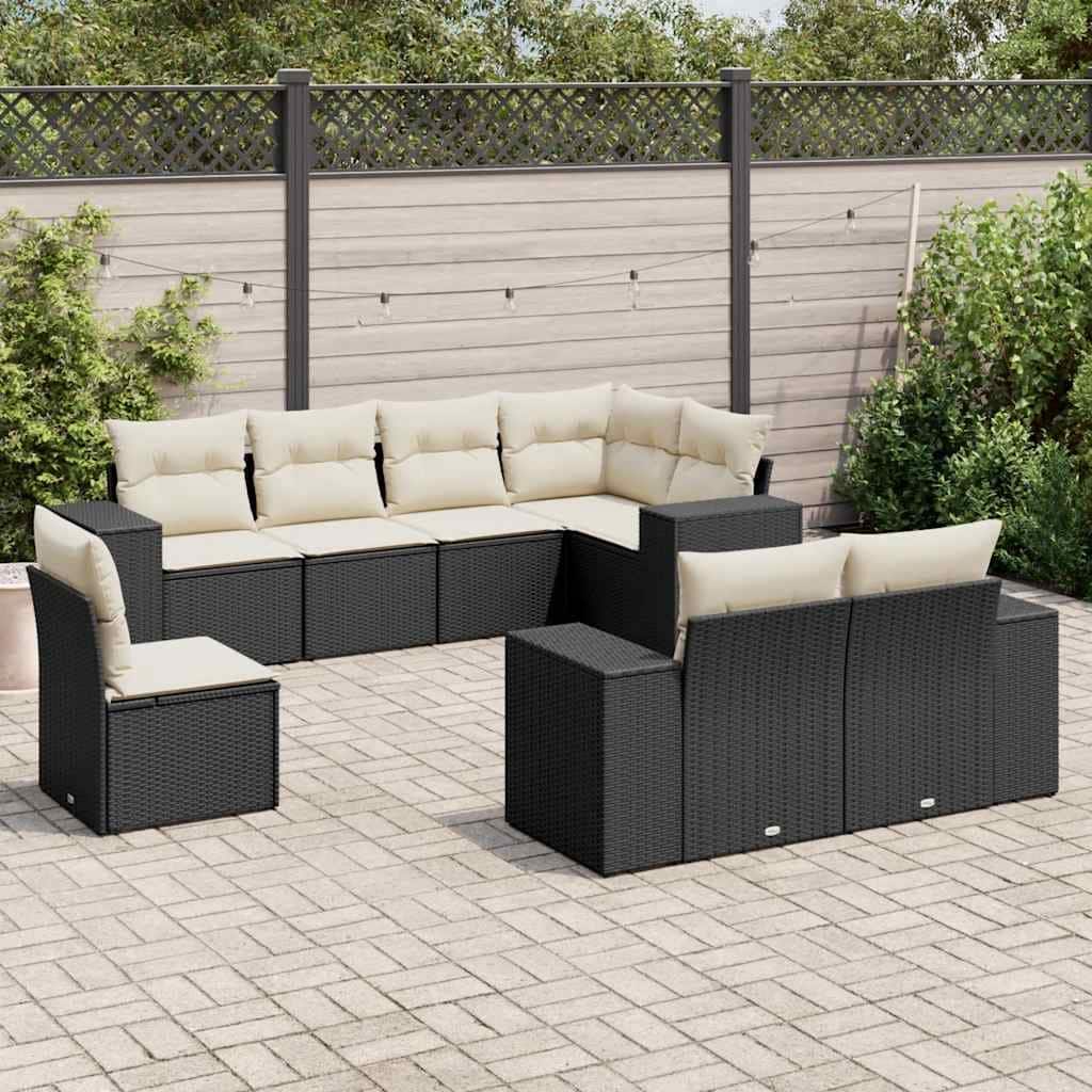 vidaXL Garden Sofa Set Adjustable Feet Rectangular Modern Modular - 24.4 x 32.7 x 27.2